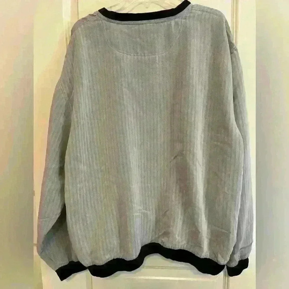 Lyle & Scott Gray/Black Crewneck Golf Pullover Windbreaker Size XL - Picture 6 of 8